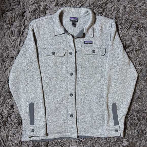 Patagonia Mens Large Gray Better Sweater Shirt Jacket Button Front Knit - Picture 1 of 9